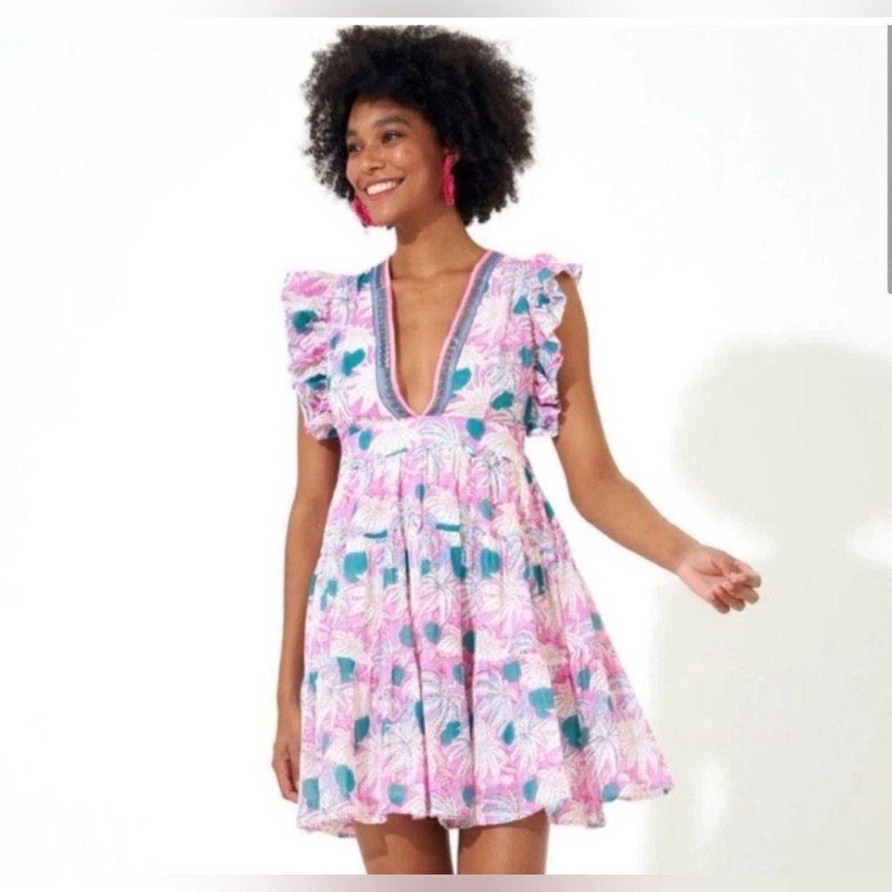 Oliphant‎ Cross Back Cayman Blue Mini Dress tuckernuck